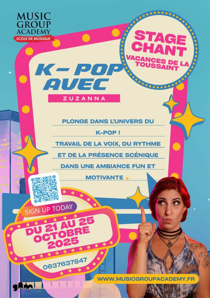 Blue Pink Yellow Y2K Pop Style New Year Live Music Concert Poster